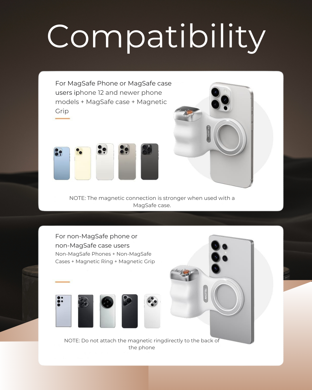 SAMURO SnapPad ProGrip – Magnetic Camera Handle with Remote Control