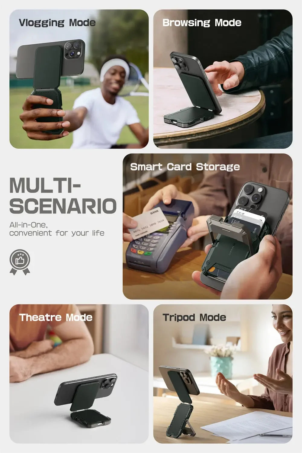 SAMURO| MagStand Pro – Magnetic Tripod & Card Holder