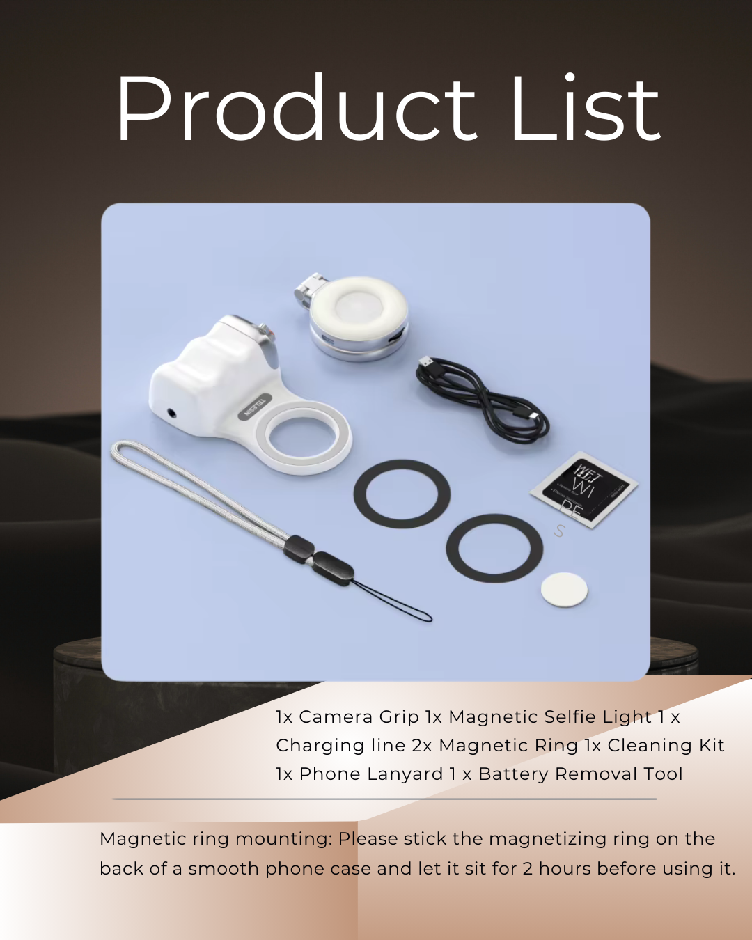 SAMURO SnapPad ProGrip – Magnetic Camera Handle with Remote Control