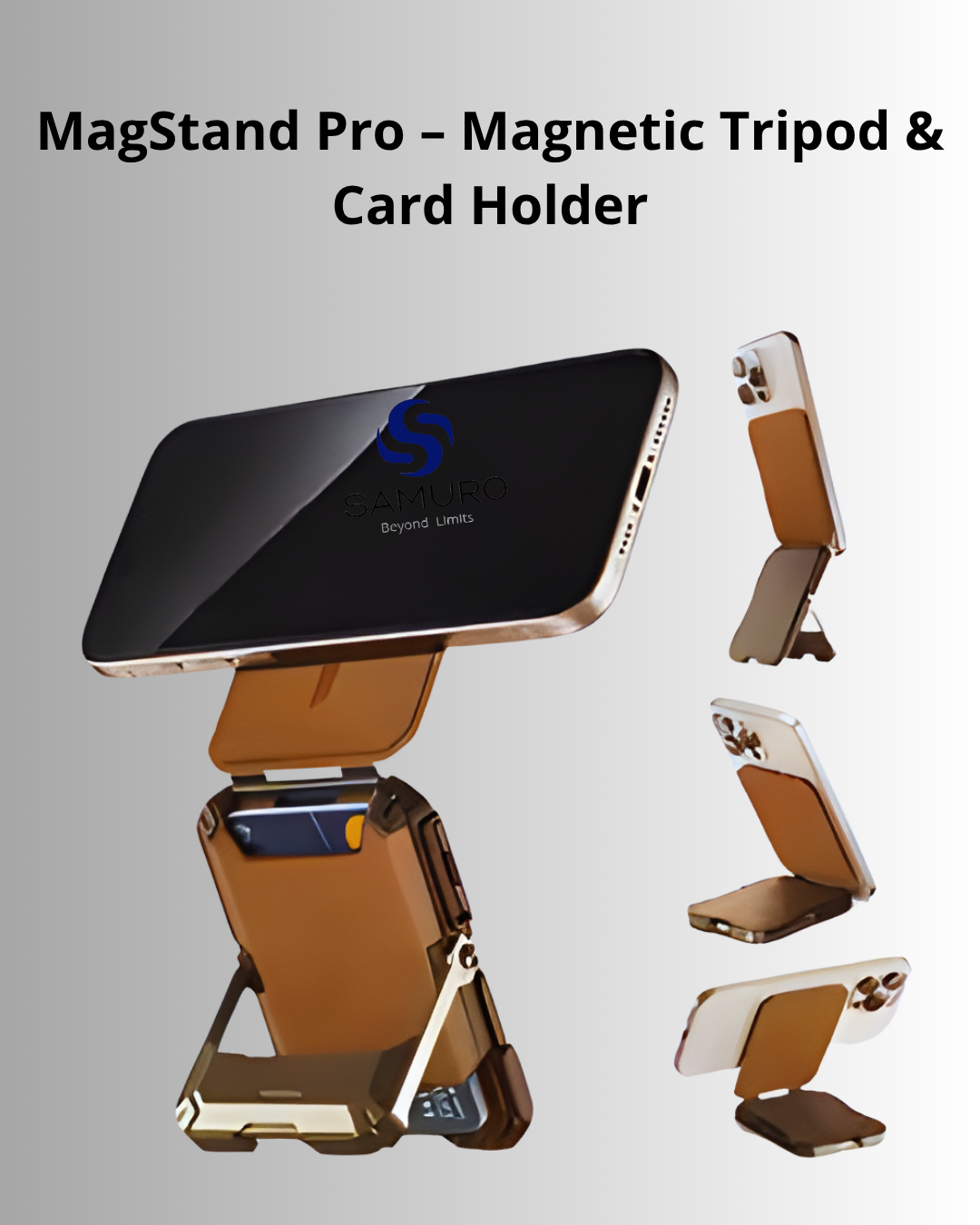 SAMURO| MagStand Pro – Magnetic Tripod & Card Holder