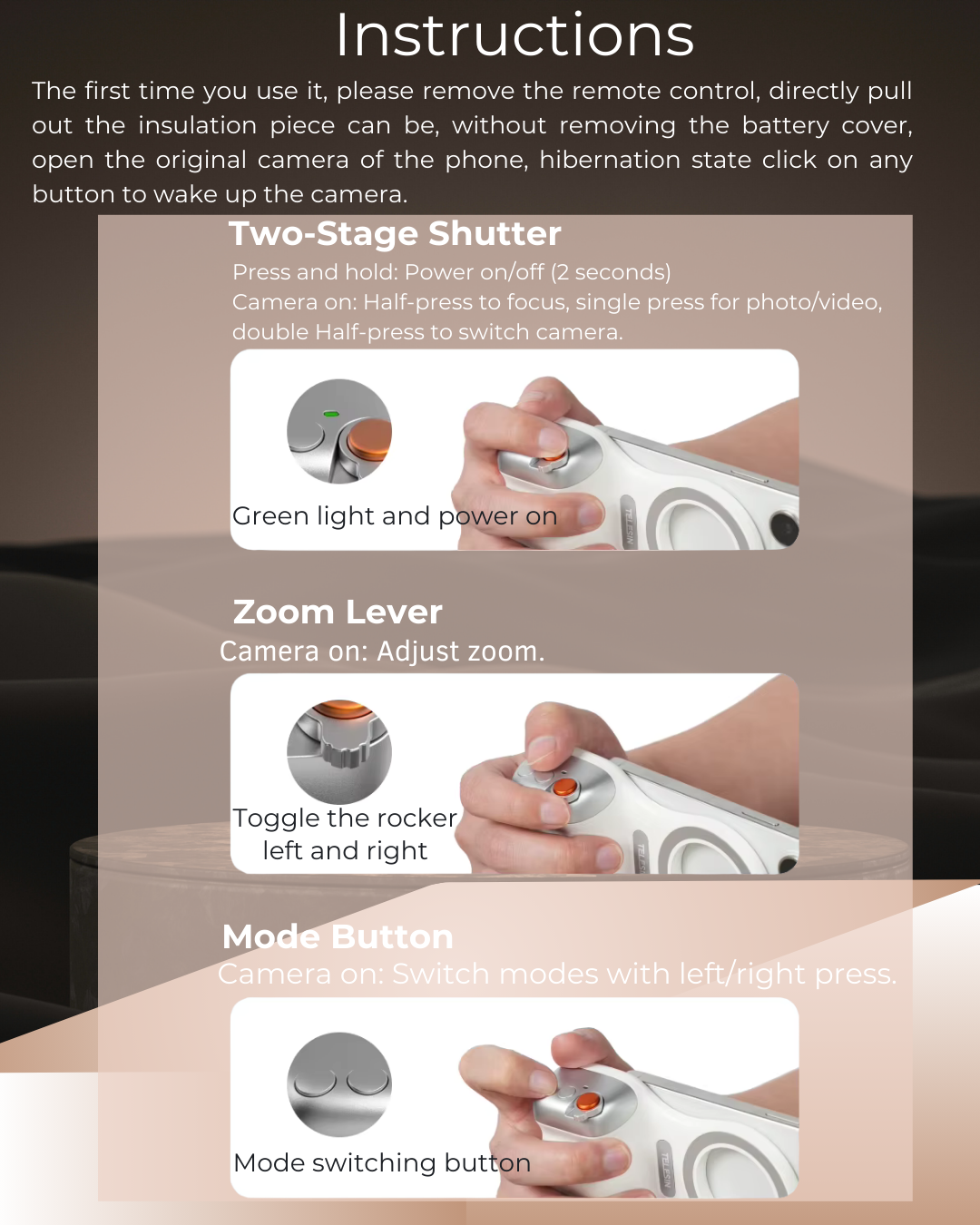 SAMURO SnapPad ProGrip – Magnetic Camera Handle with Remote Control