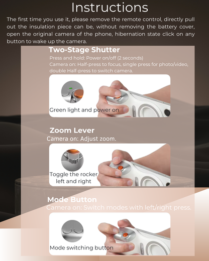 SAMURO SnapPad ProGrip – Magnetic Camera Handle with Remote Control