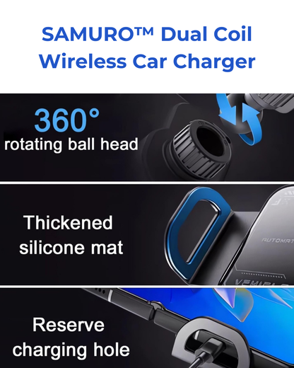 SAMURO™ Dual Coil Wireless Car Charger